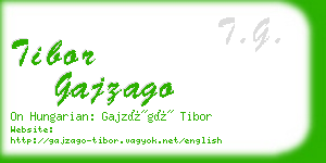 tibor gajzago business card